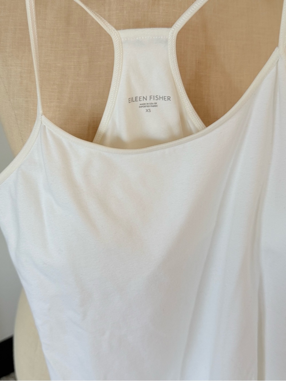 Eileen Fisher White Racerback Tank Cami